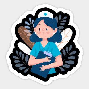 fall vibes and that nurse life Sticker